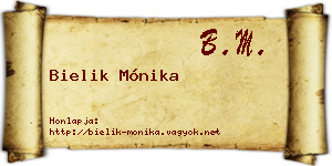 Bielik Mónika névjegykártya